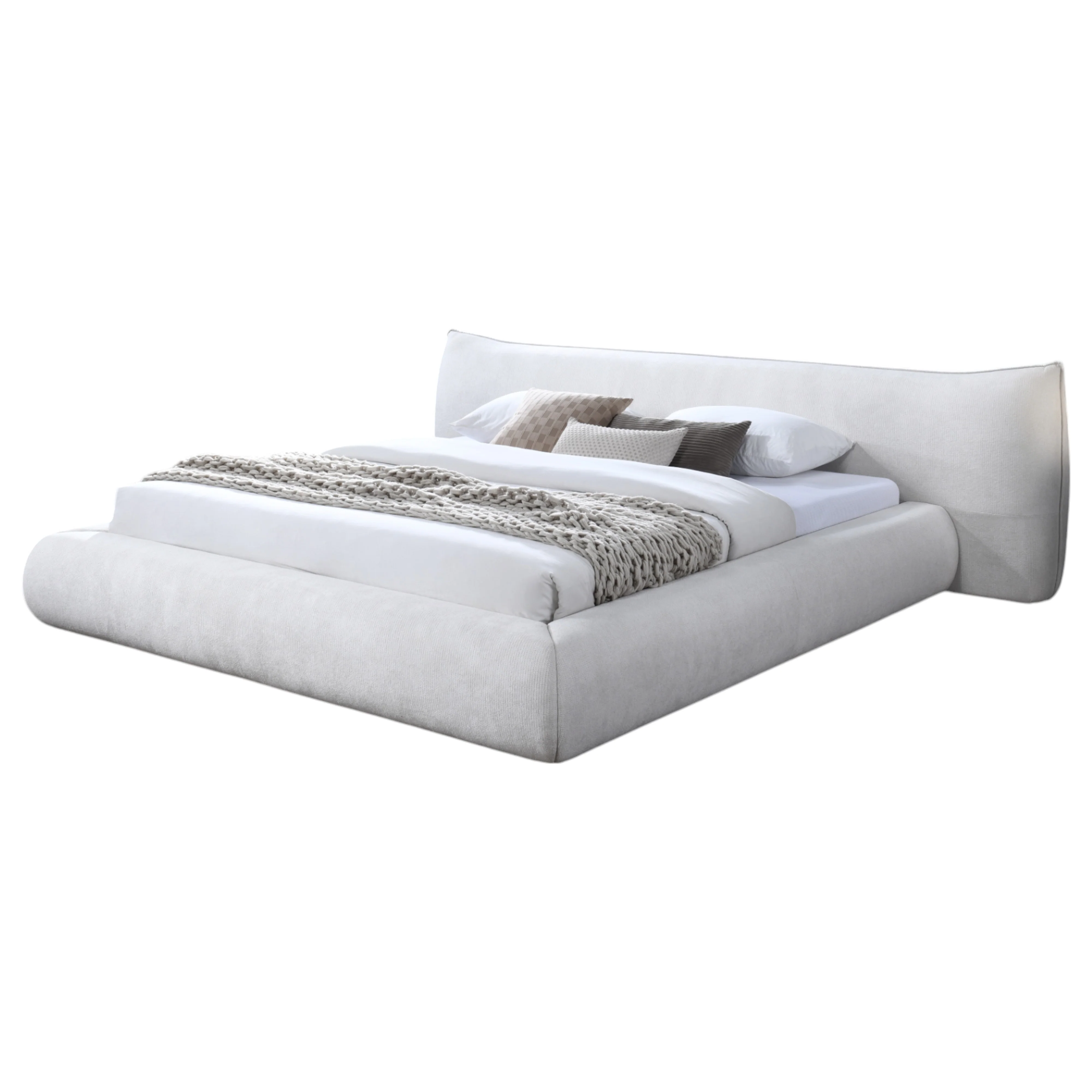 Barossa Queen Bed Beige - Image 6