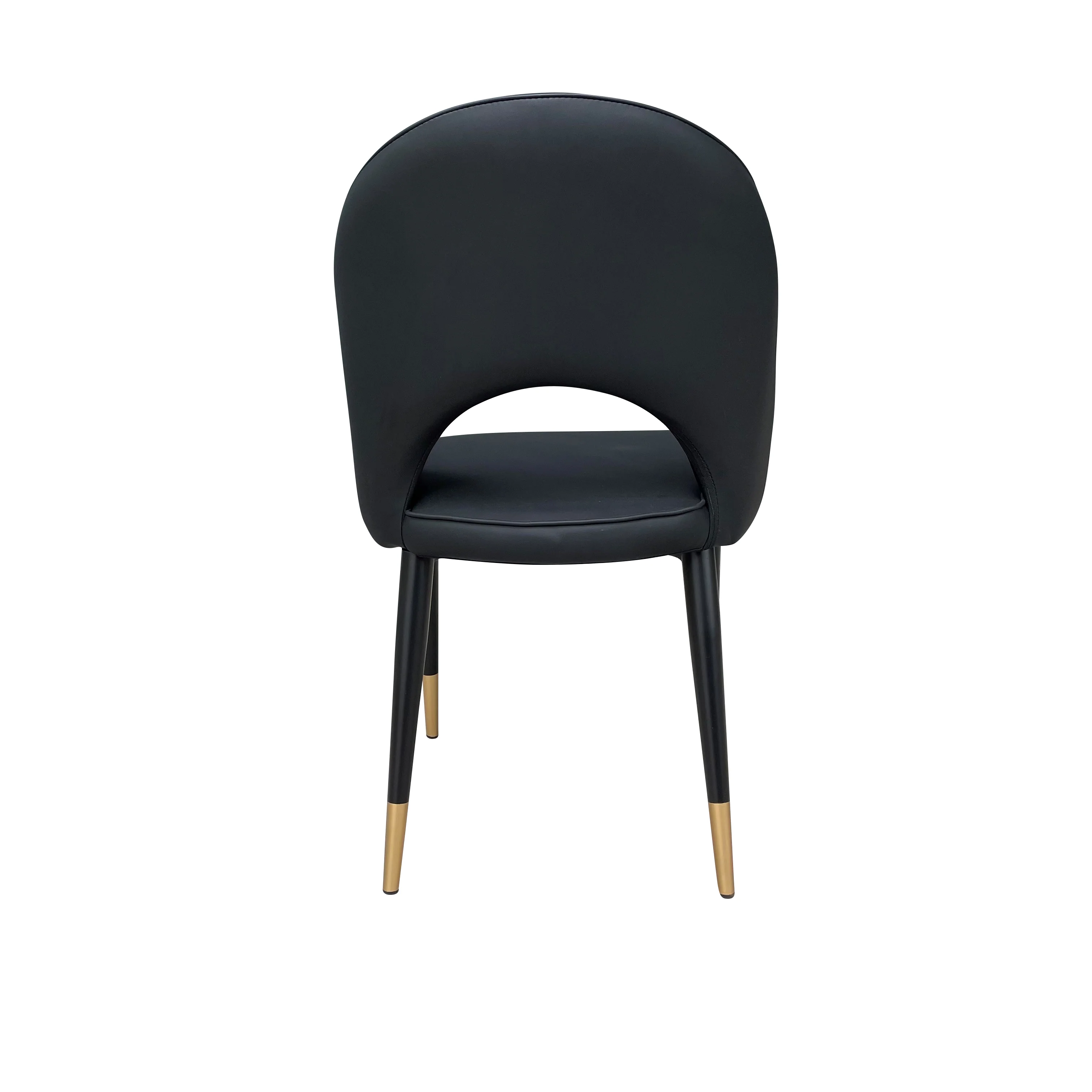 Bourdain Dining Chair Black Leather Look - Image 4