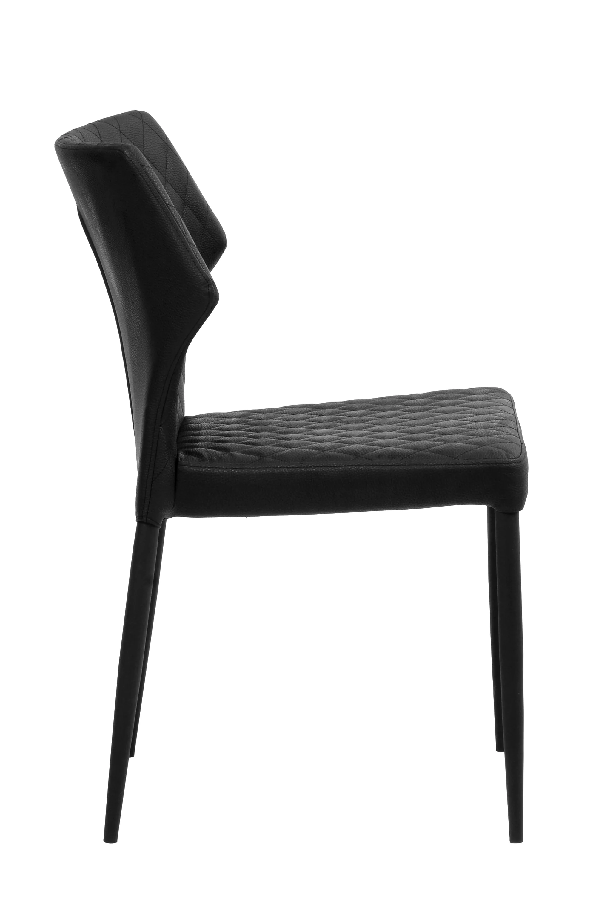 Camilla Dining Chair Black Leather Look - Image 10
