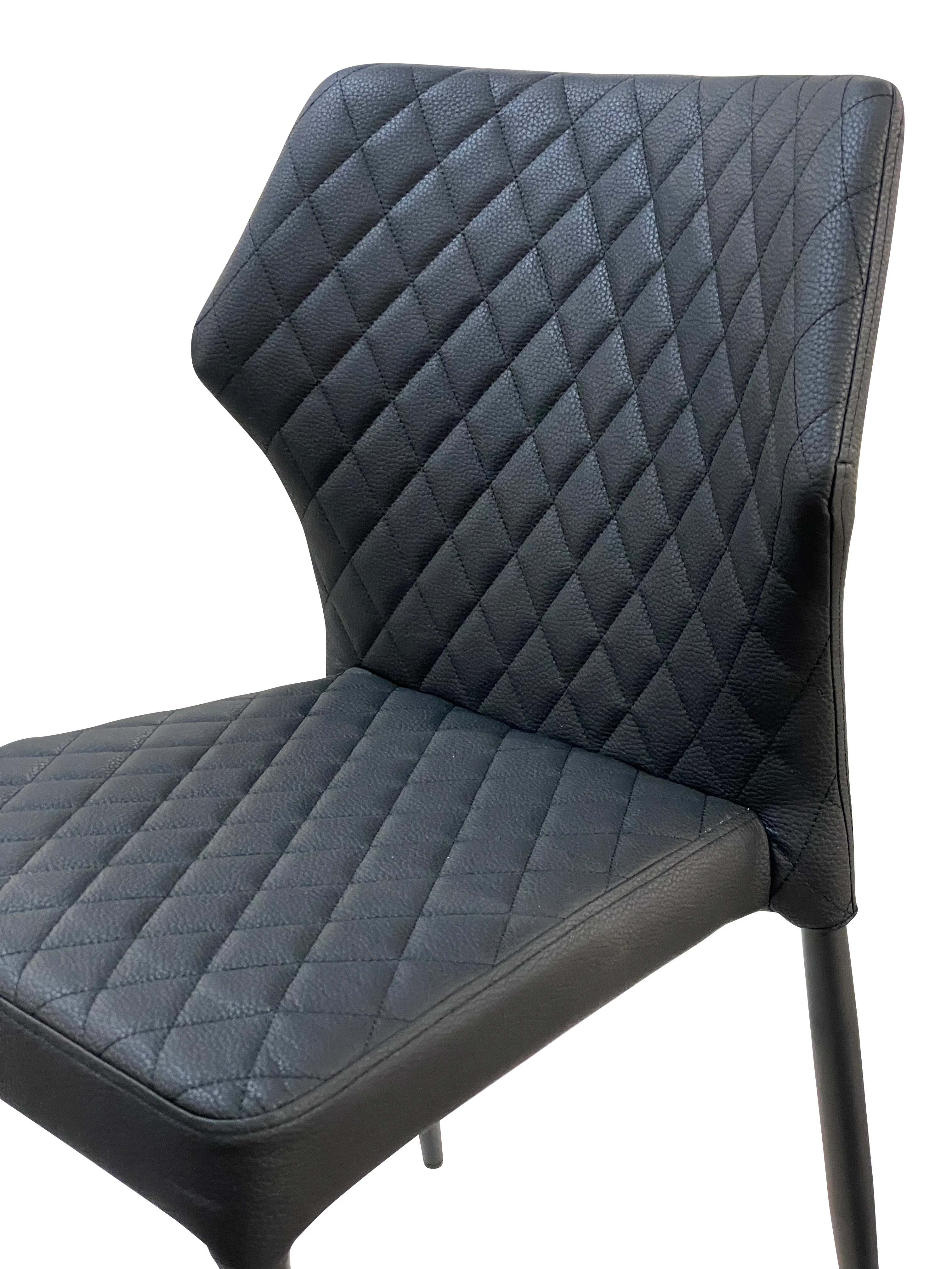 Camilla Dining Chair Black Leather Look - Image 13