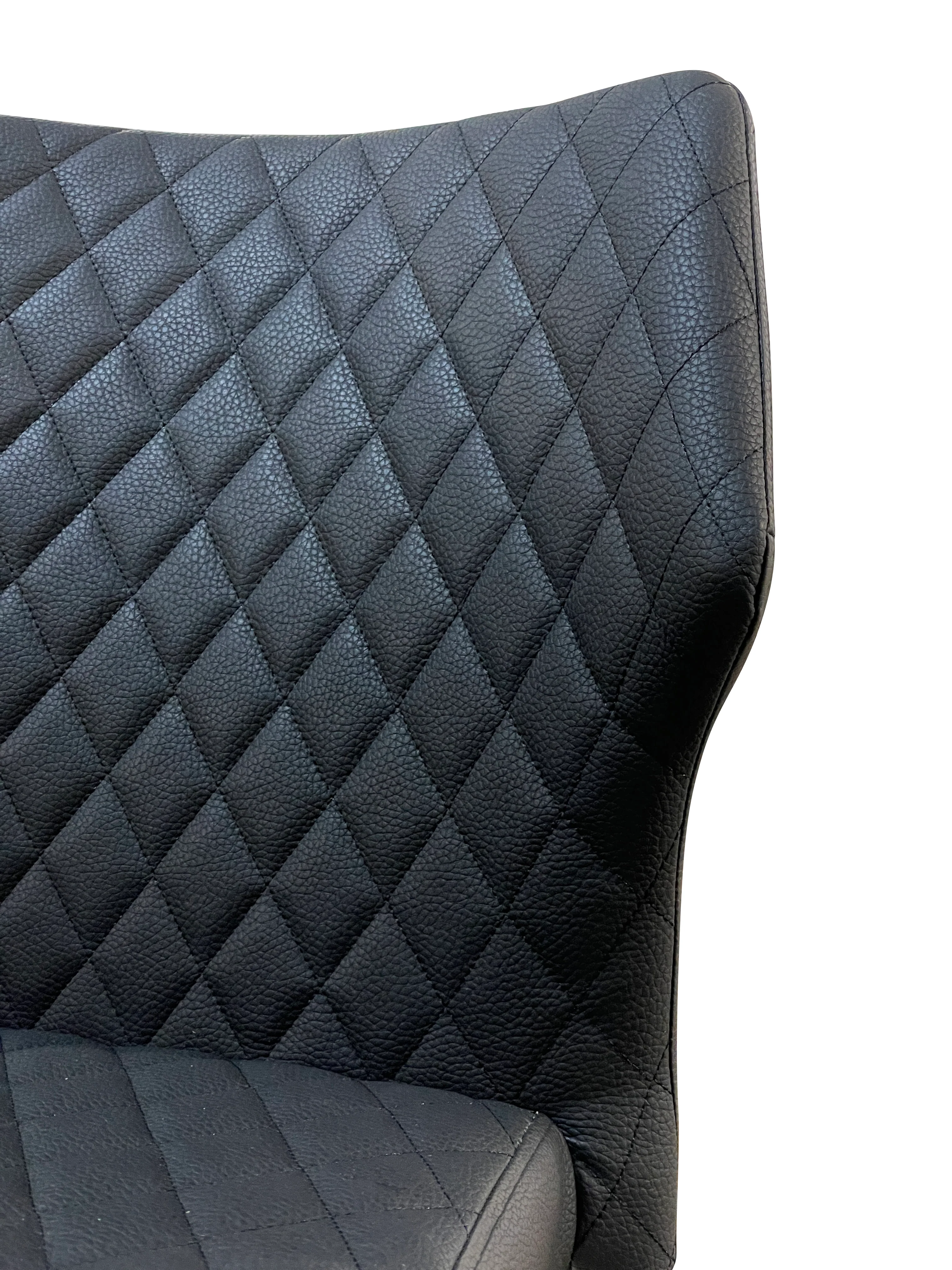 Camilla Dining Chair Cream Leather Look - Image 12