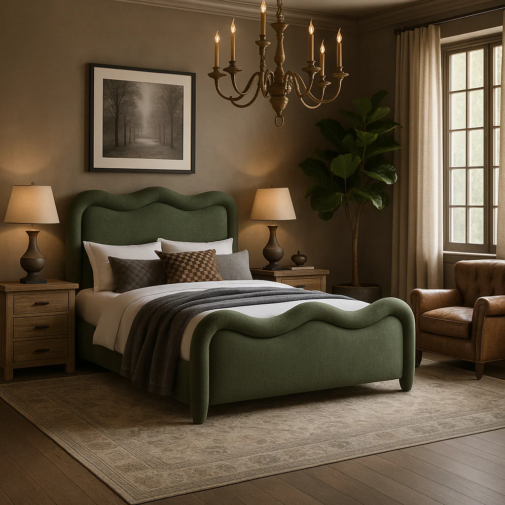 Eden King Bed Forrest Green - Image 3