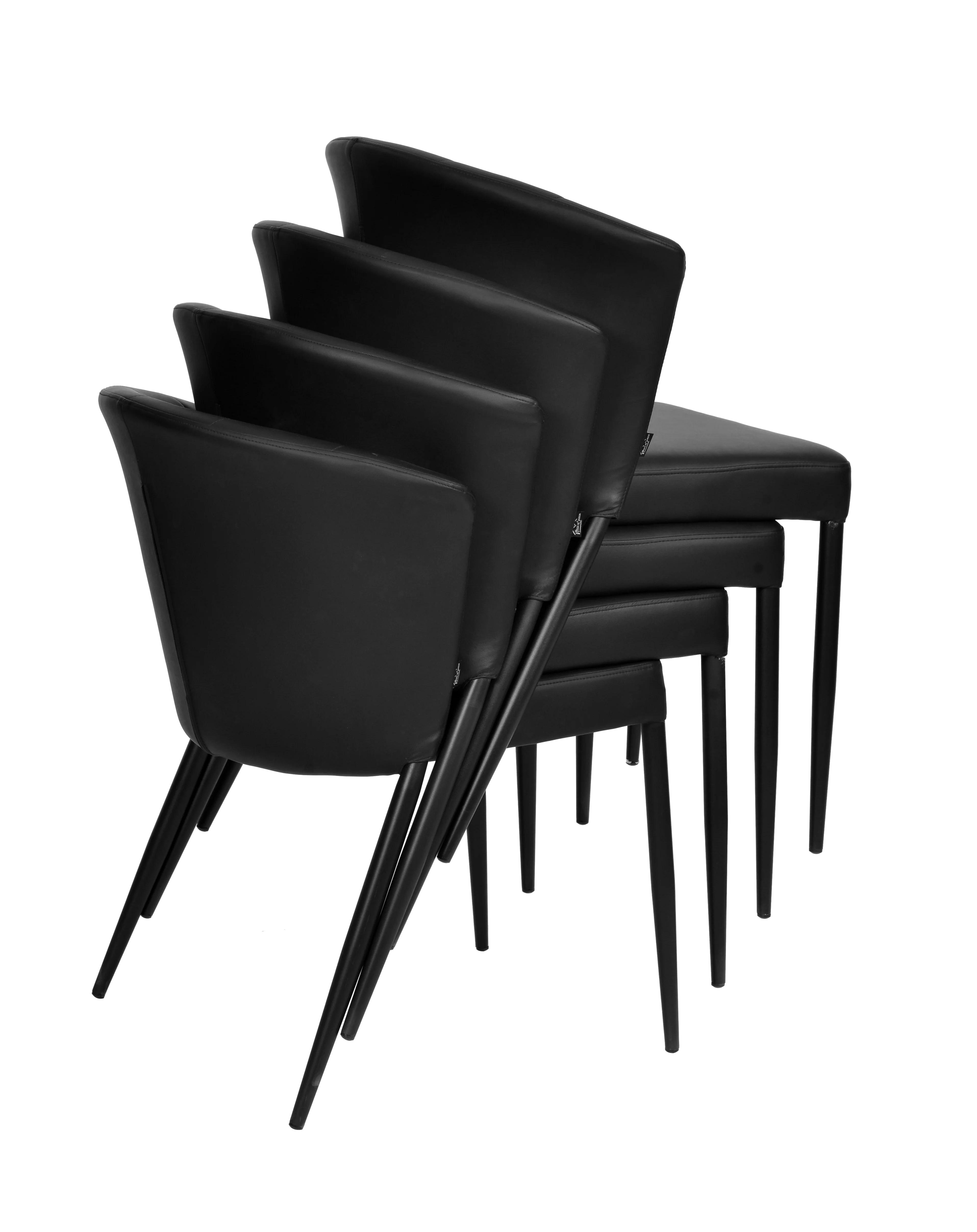 Francois Dining Black Leather Look - Image 8