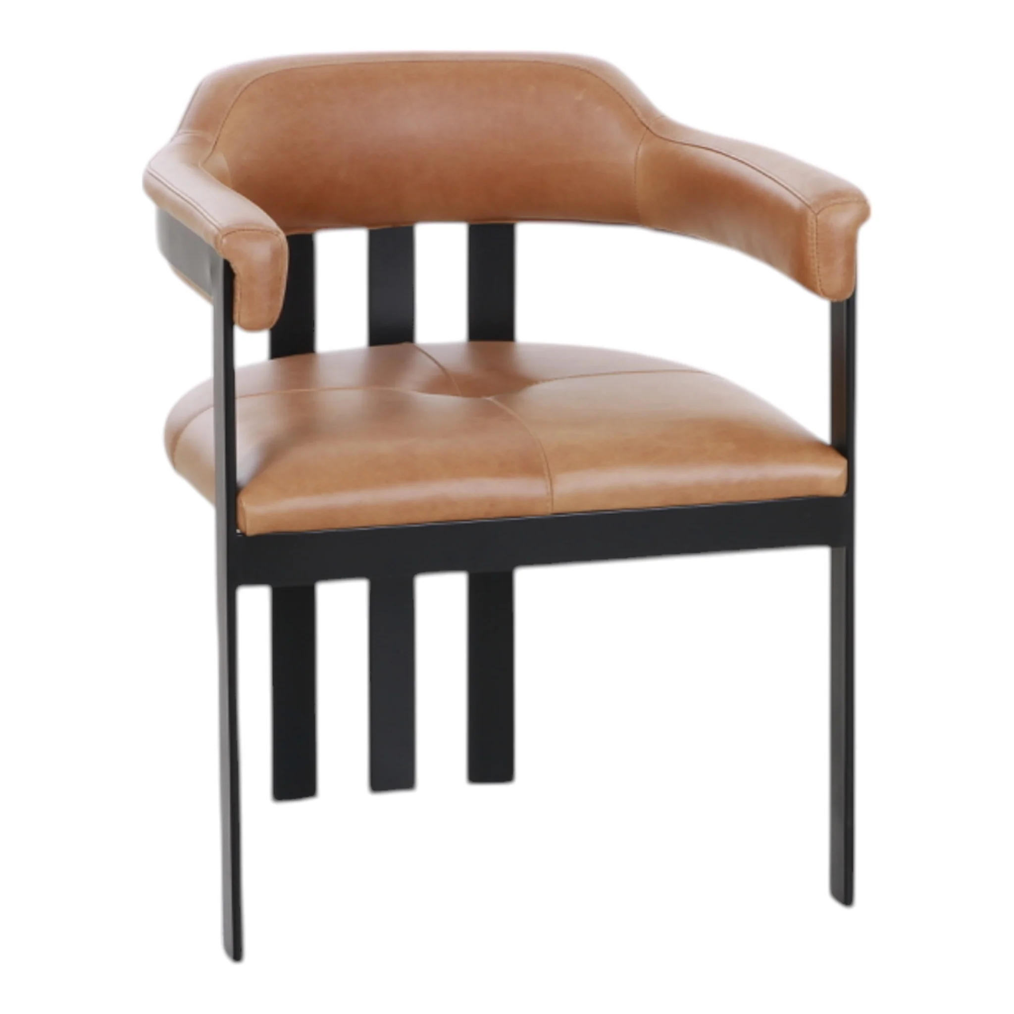 Giuseppe Tan Leather Dining Chair - Image 8