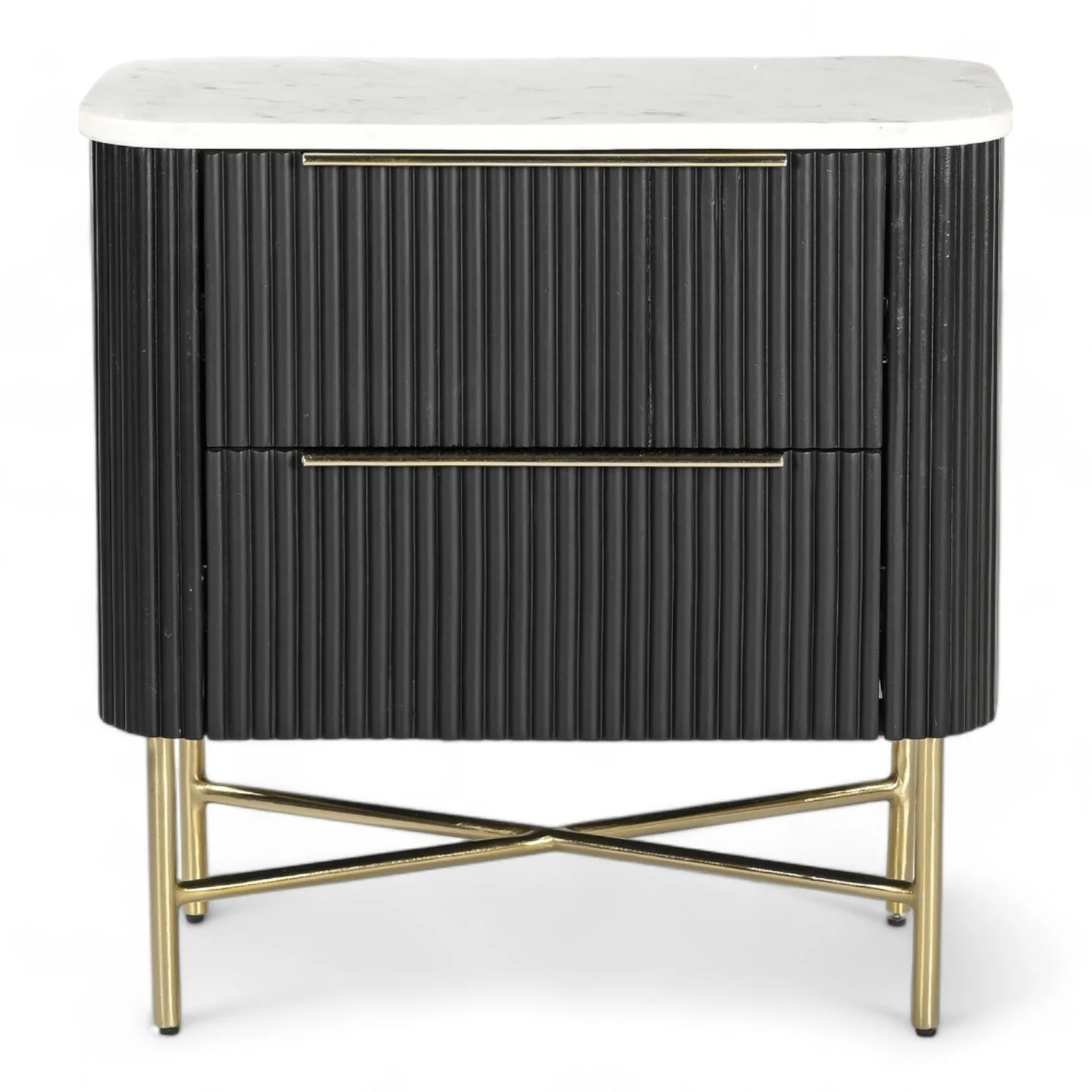 Hamptons Fluted Bedside Table Large - Image 2