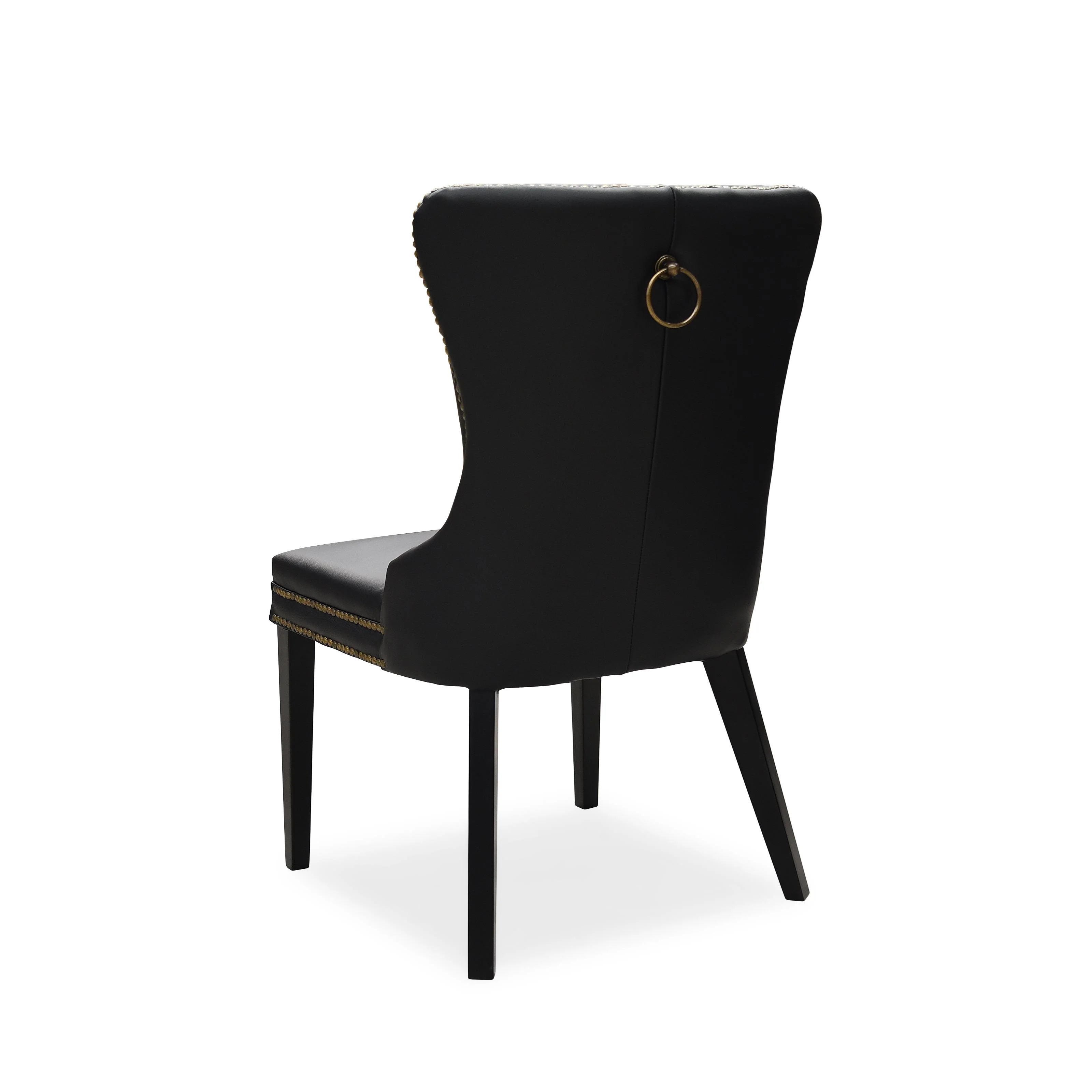 Luciano Dining Chair Black Leather - Image 3