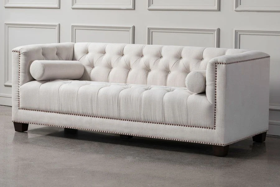 Musa 3 Seater Sofa Creme - Image 2
