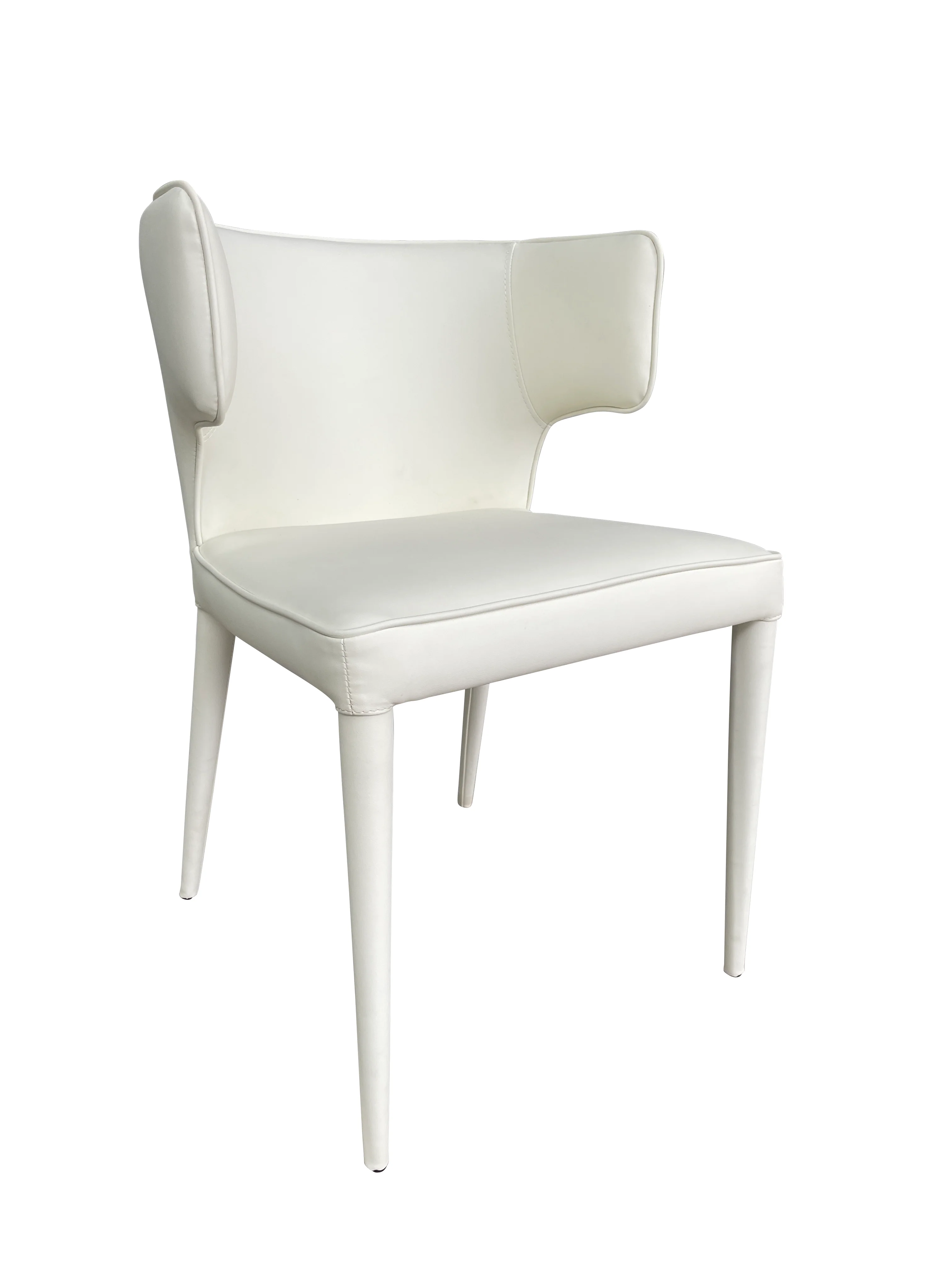 Portofino Dining Chair Cream Leather Look - Image 2