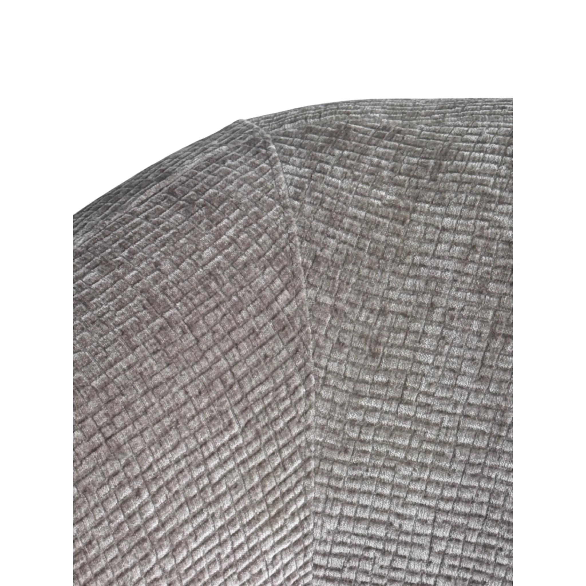 Puffy 3 Seater Sofa Textured Mushroom - Image 6