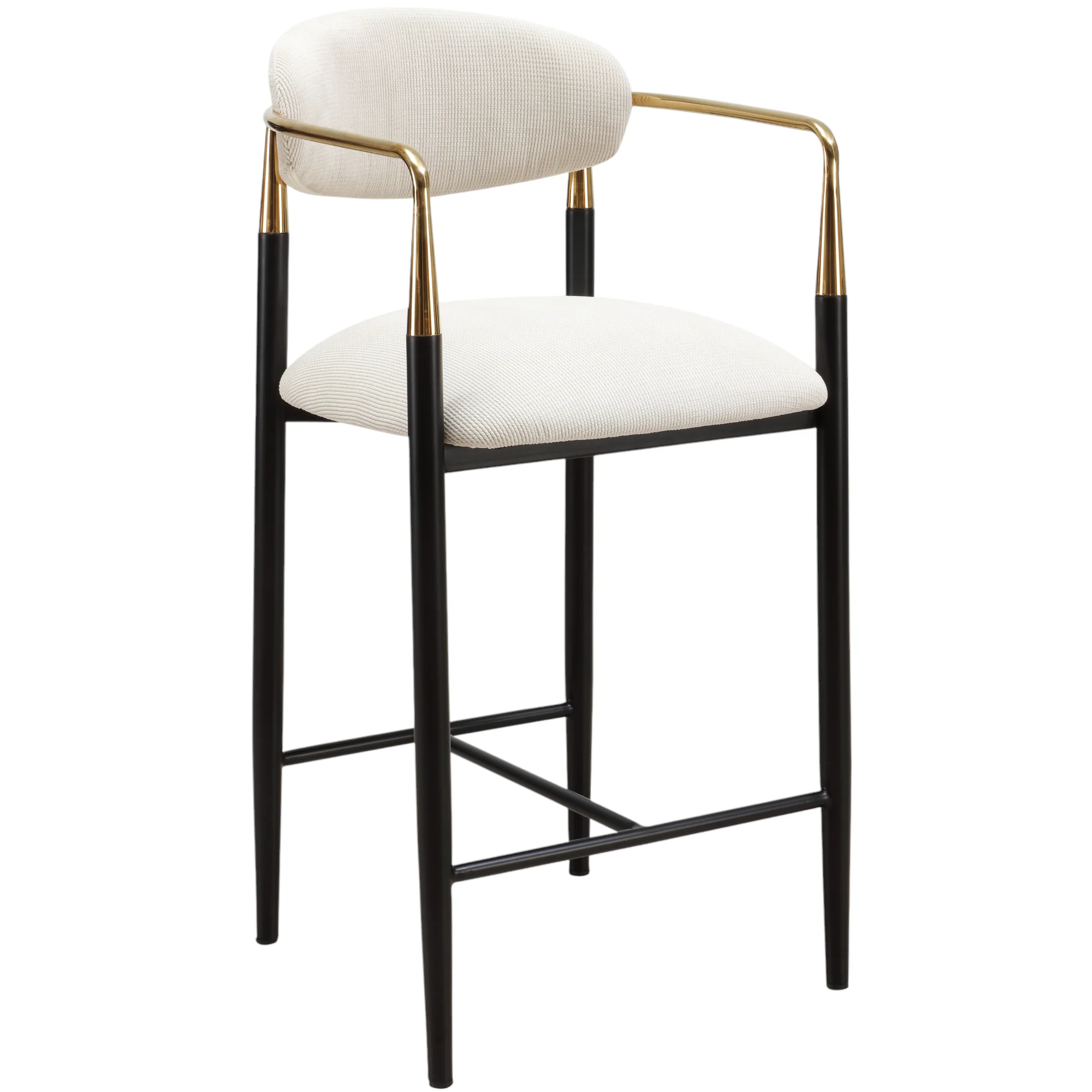 Rhodes Bar Stool Beige Fabric - Image 2