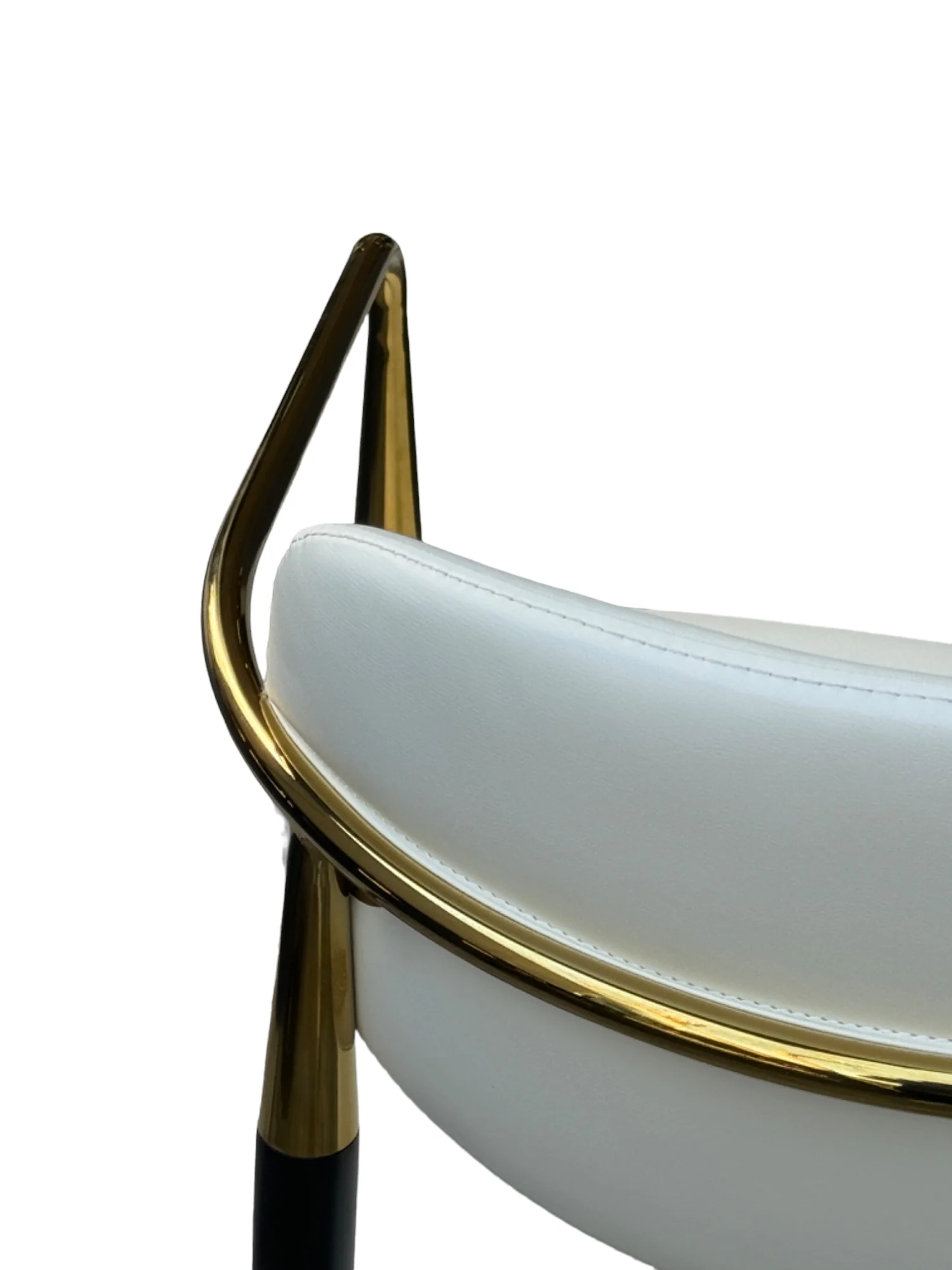 Rhodes White Vegan Leather Dining Chair - Image 10