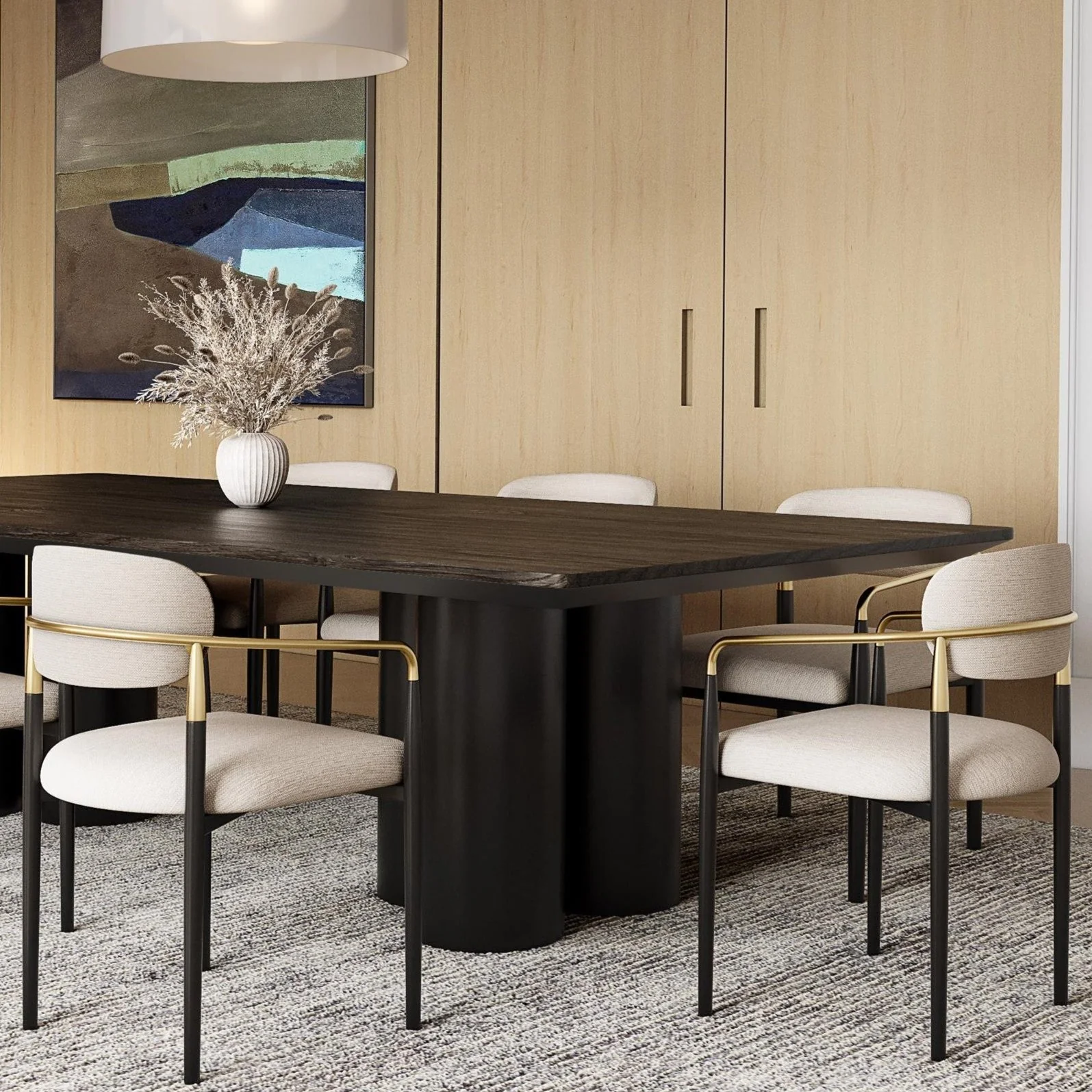 Rhodes White Vegan Leather Dining Chair - Image 2