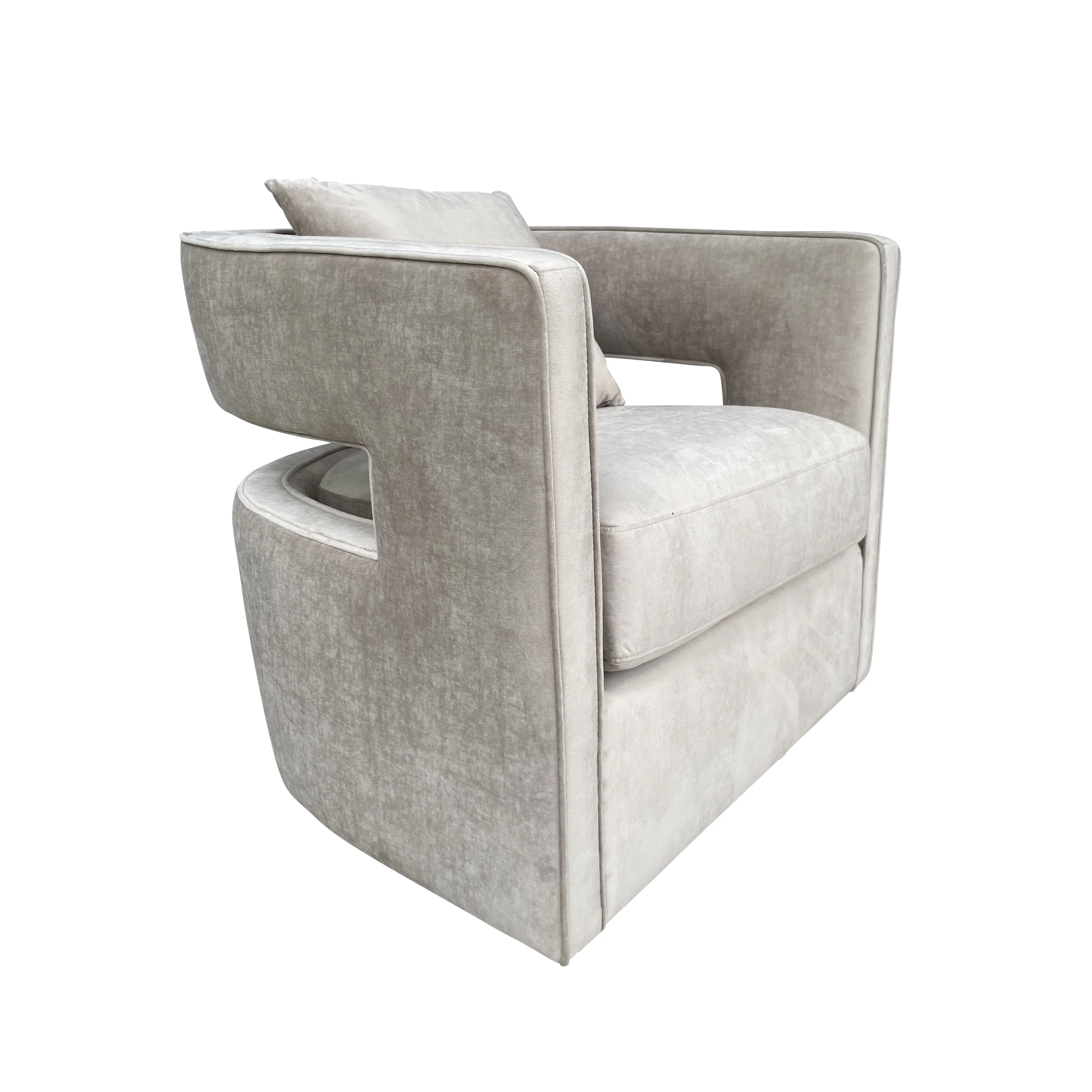 Rhonda Swivel Chair Crushed Beige - Image 2