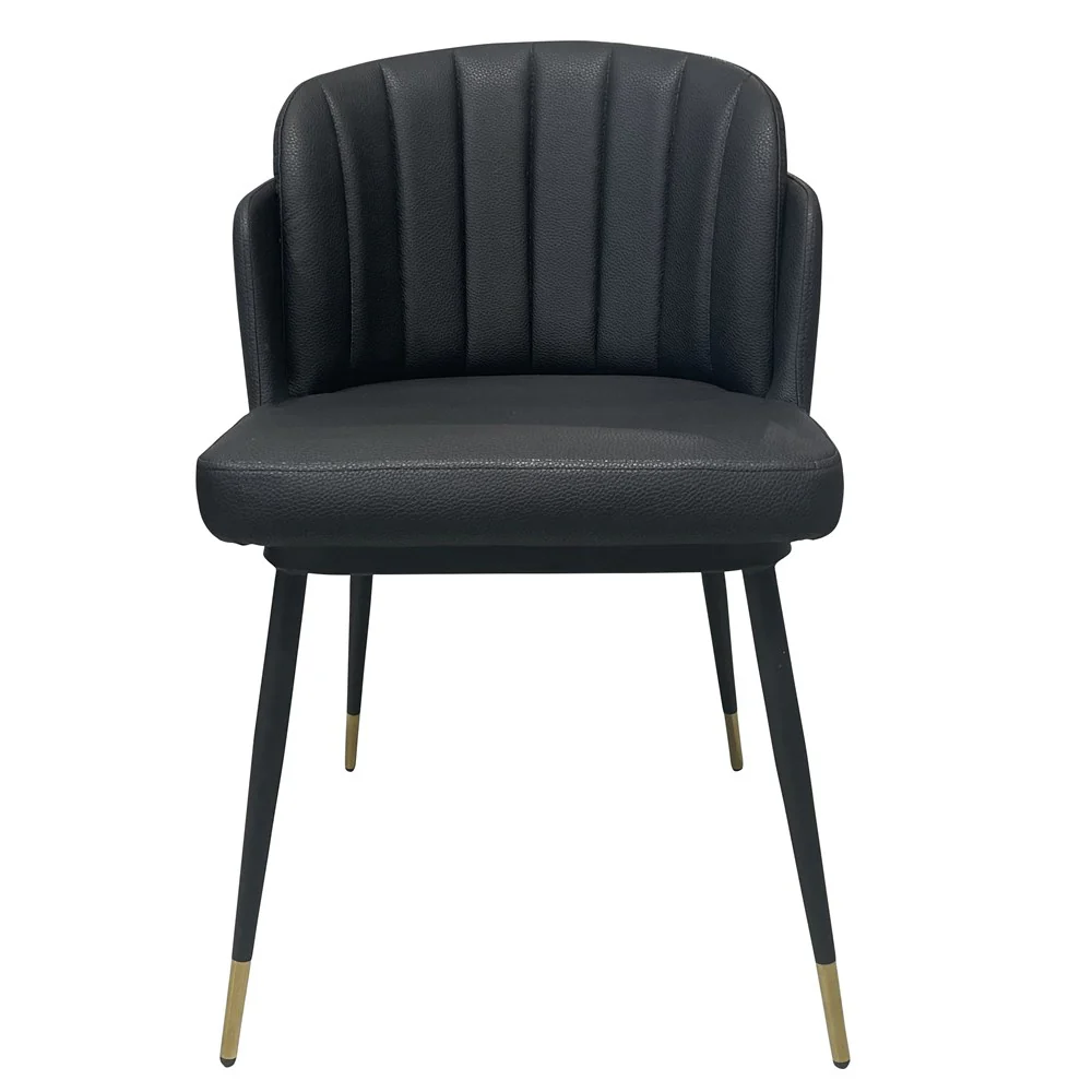 Talulah Dining Chair Black Leather Look - Image 2