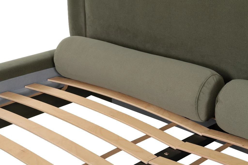 Tranquil Queen Bed Fern Green Velvet - Image 3