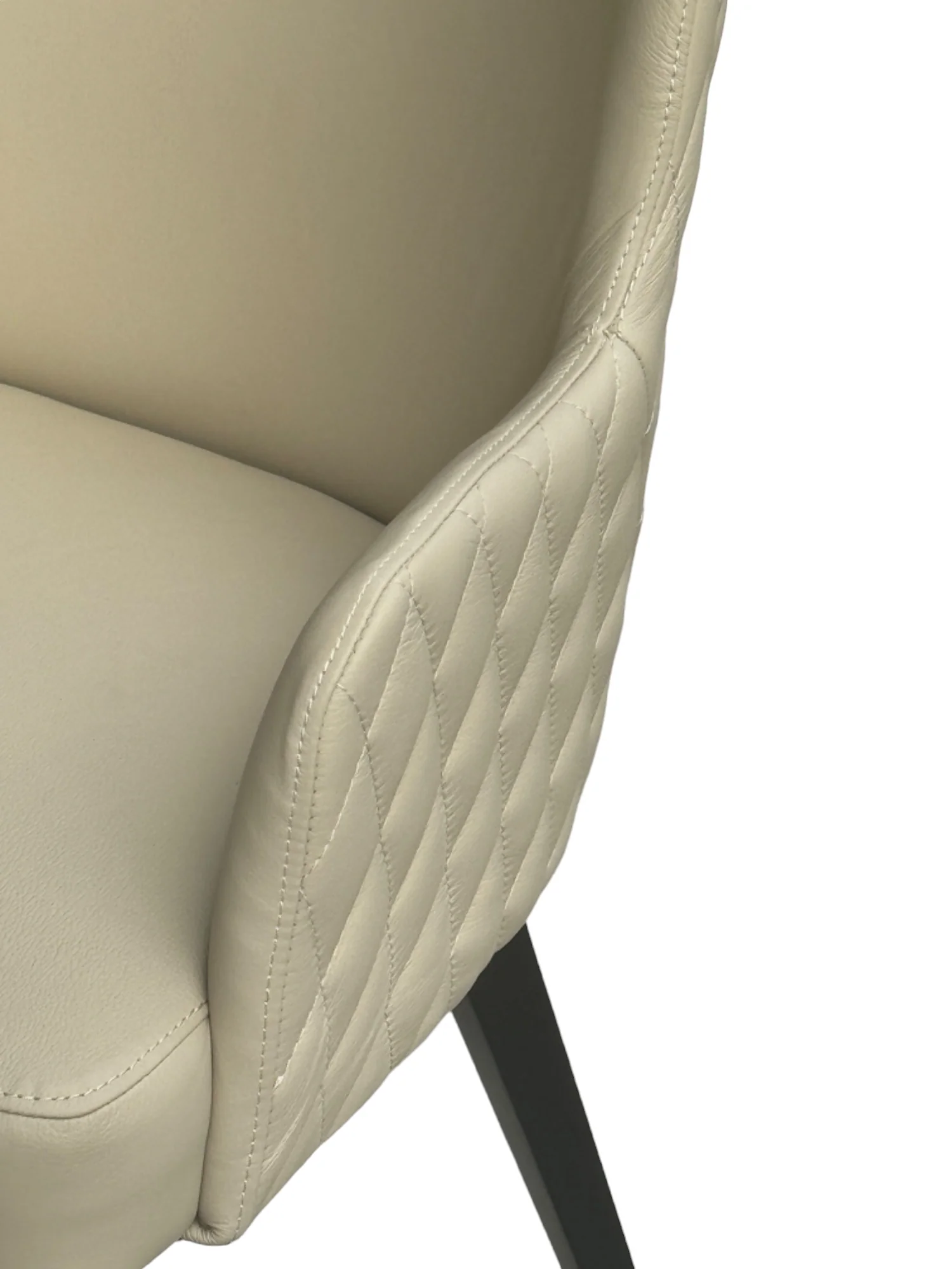 Yoshio Dining Chair Beige Leather - Image 6