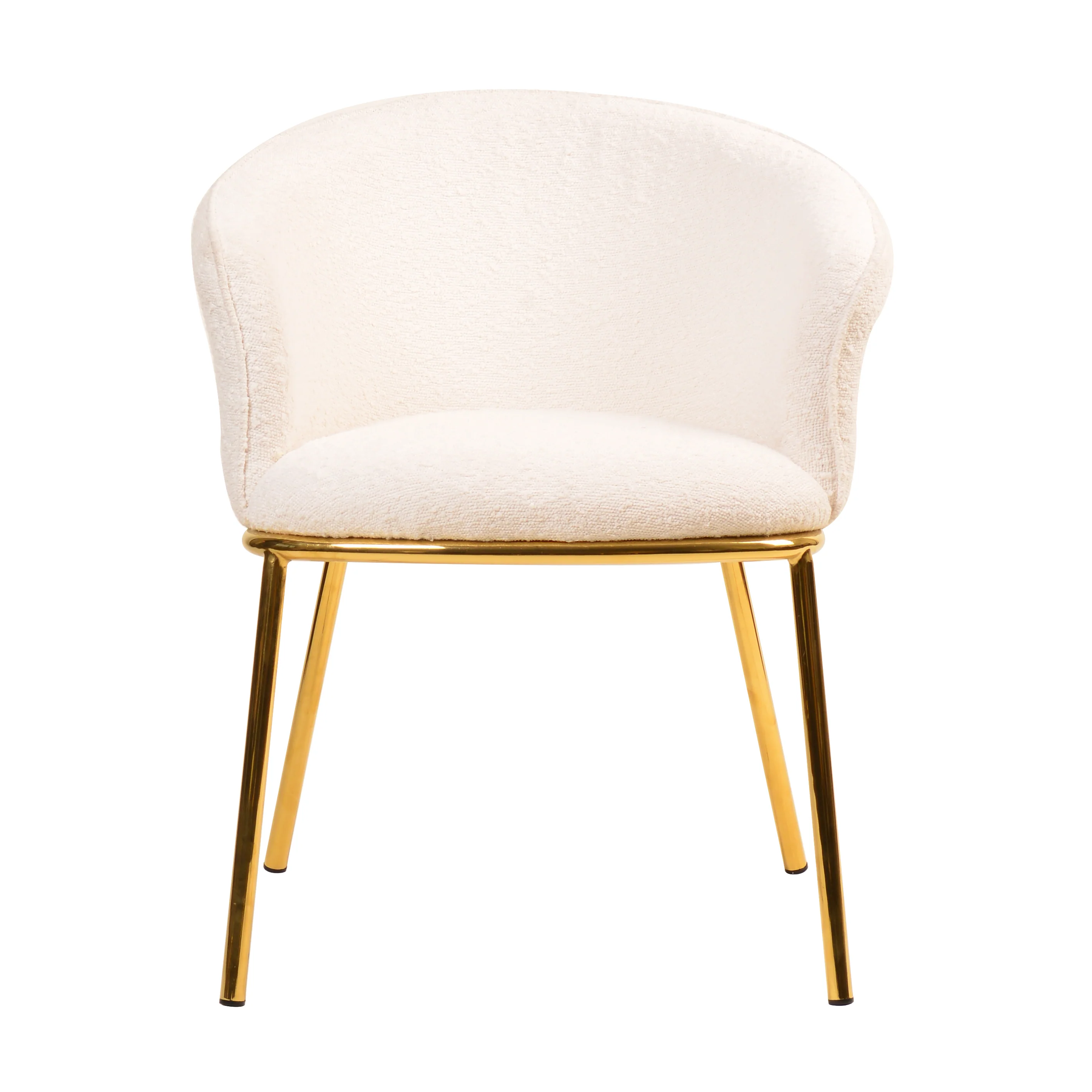 Zara Dining Chair White Boucle - Image 2
