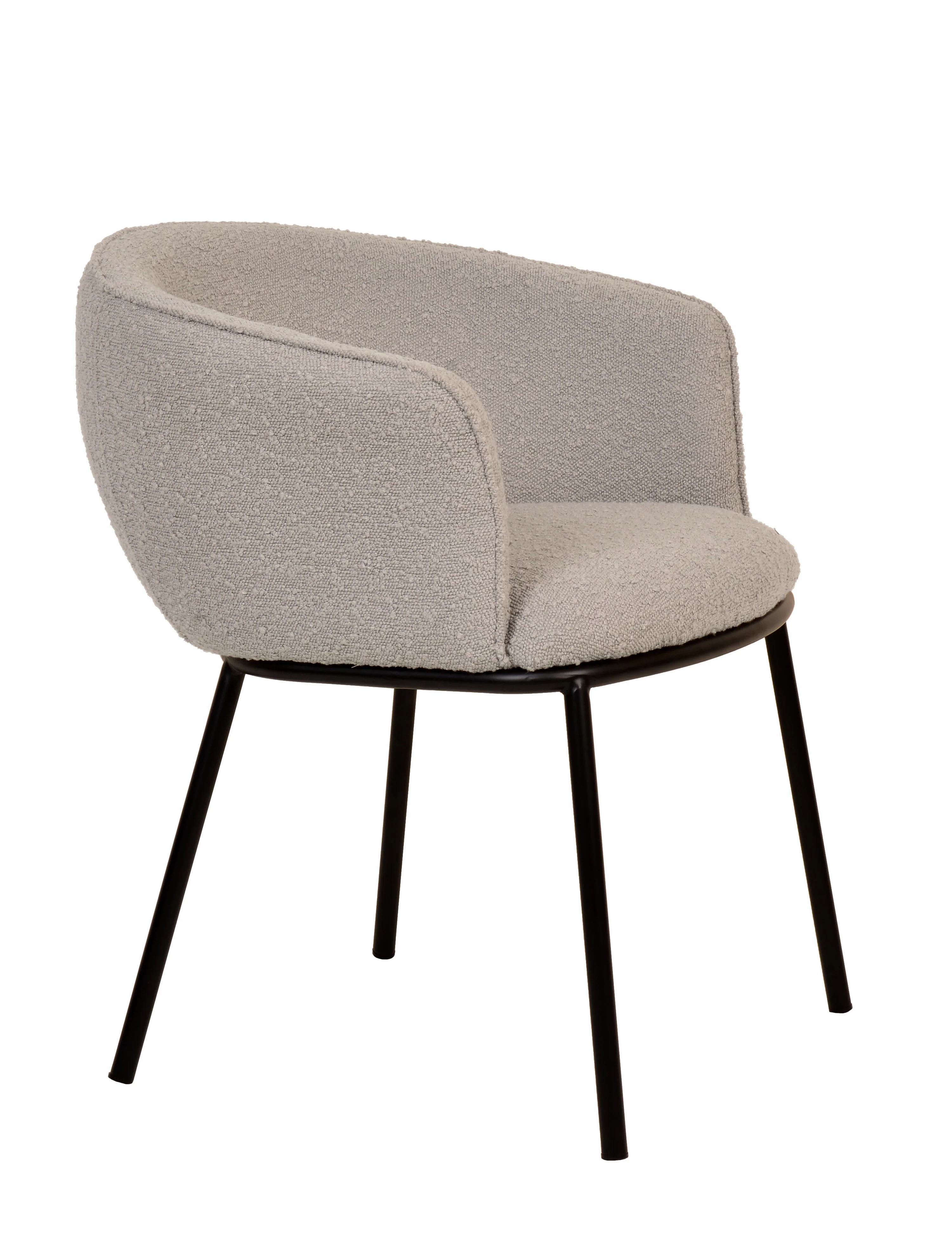 Zimmerman Dining Chair Grey Boucle - Image 3
